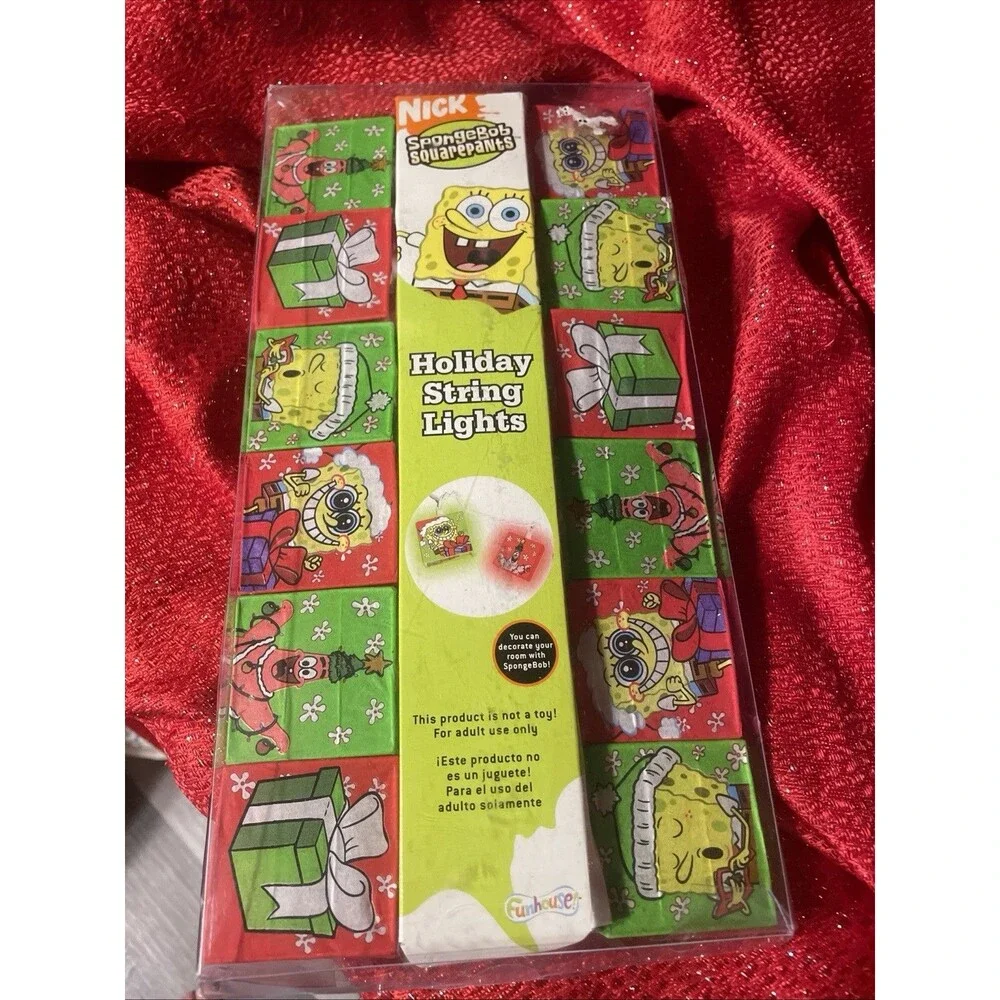 NEW SpongeBob Squarepants Christmas Holiday String Lights 2006